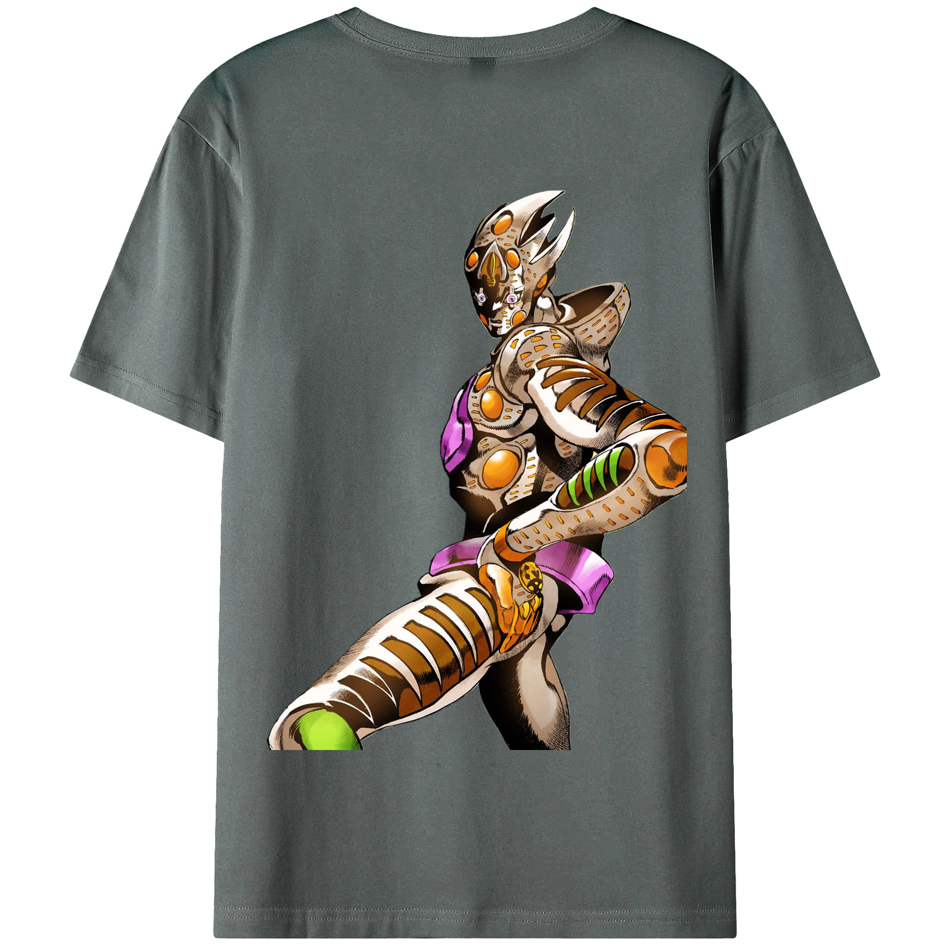 （画像用） ジョジョの奇妙な冒険 ジョルノ?ジョバァーナ JoJo's Bizarre Adventure Giorno Giovanna 綿100％半袖Tシャツ（背面プリント）